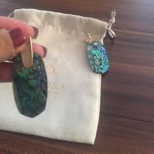 Kendr Scott Rose Gold Abalone Earrings NWT
